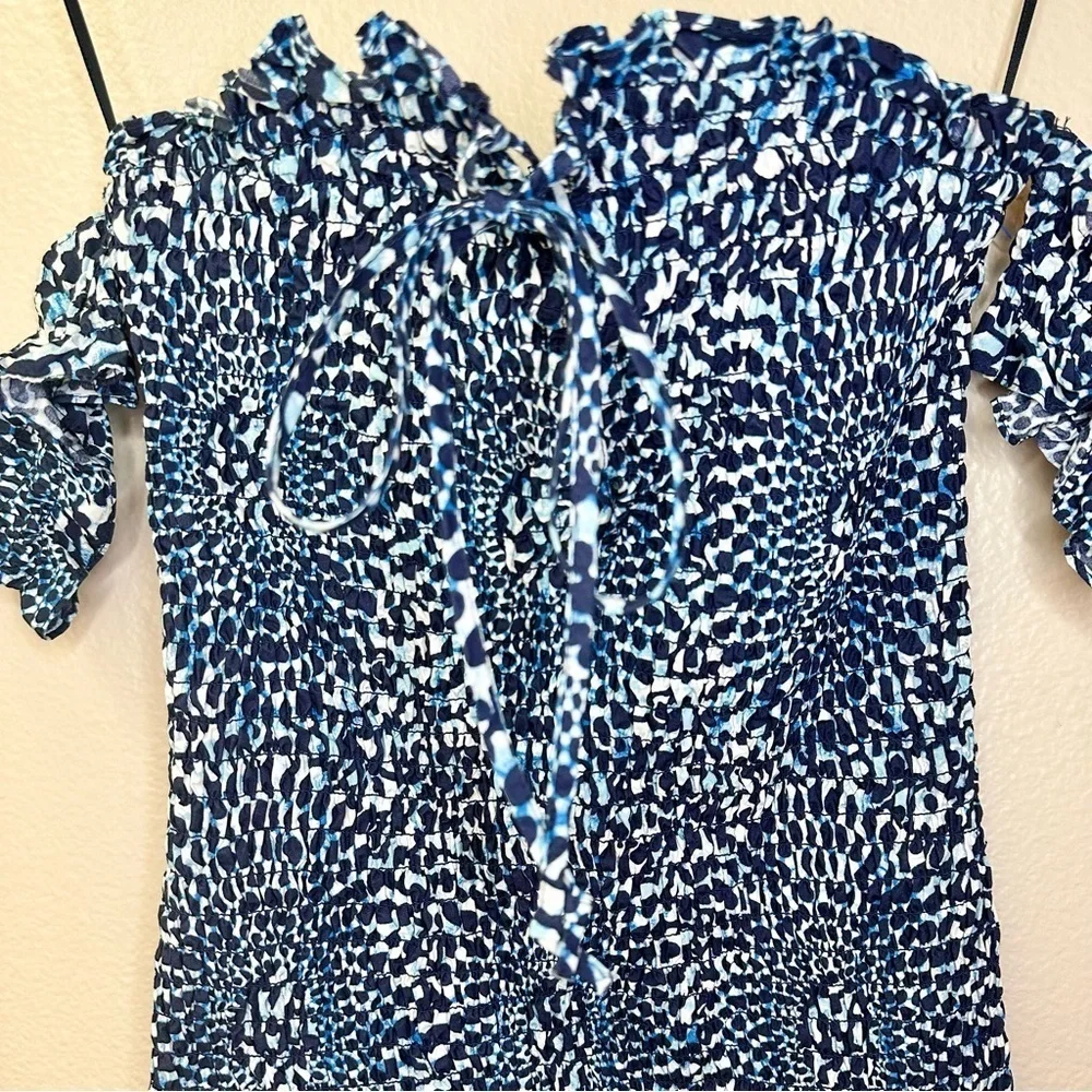 Free People Hot To Trot Cotton Smocked Mini Dress